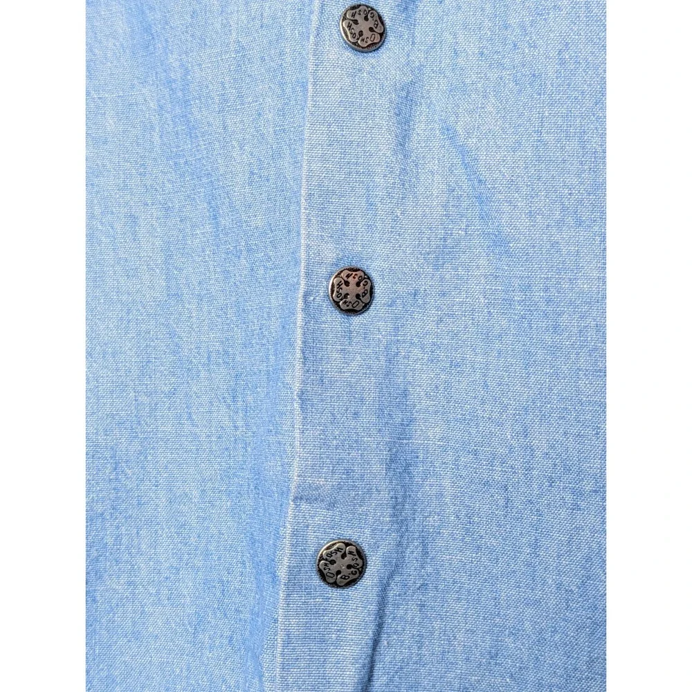 Vintage Osh Kosh B'Gosh Denim Romper  Collared Jumpsuit 90s Size‎ 24 Months